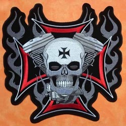 Patch, écusson tête de mort v twin