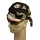 Zandana biker mode harley white skulls on black