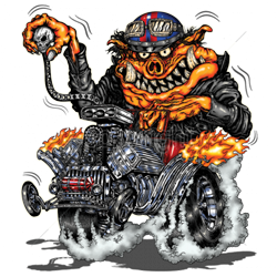 Sweat biker hot rod pig