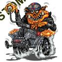 Sweat biker hot rod pig