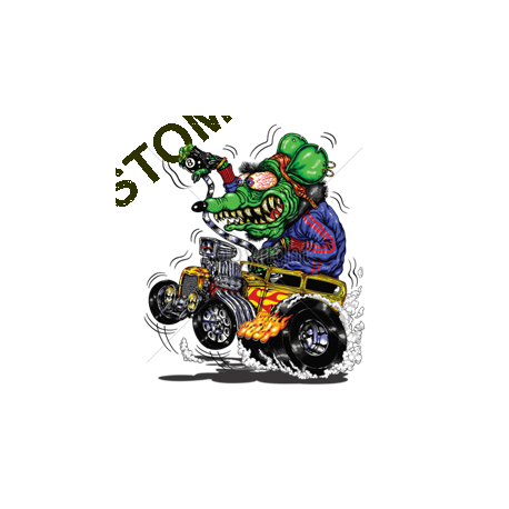 Sweat biker green monster yellow hot rod