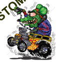 Sweat biker green monster yellow hot rod