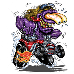 Sweat biker purple monster red hot rod