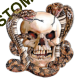 Sweat biker skull snake