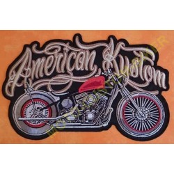 Patch biker, écusson harley american kustom, grand format
