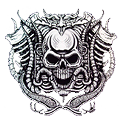 Sweat biker motor skull