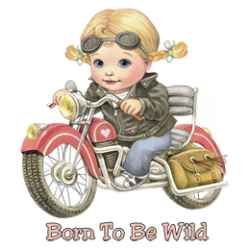T Shirt enfant girl, born to be wild