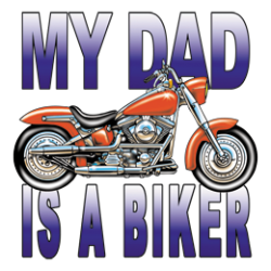 T Shirt enfant my dad is a biker