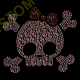 T Shirt enfant skull crossbones strass