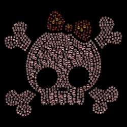 T Shirt enfant skull crossbones strass