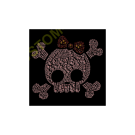T Shirt enfant skull crossbones strass