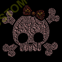 T Shirt enfant skull crossbones strass