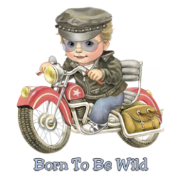 Body boy baby biker born to be wild