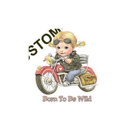 Body girl baby biker born to be wild