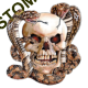 Sweat zippé biker skull snake
