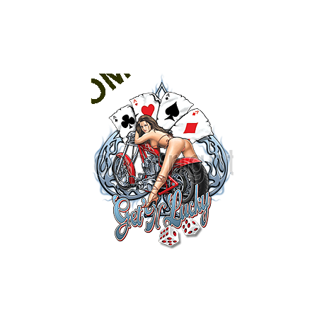 Sweat zippé biker get lucky