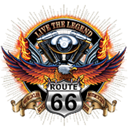 Sweat zippé biker live the legend road 66