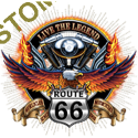 Sweat zippé biker live the legend road 66