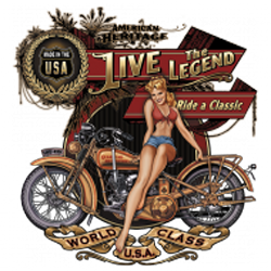 Sweat zippé biker live the legend babe