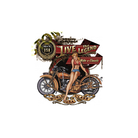 Sweat zippé biker live the legend babe