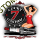 Sweat zippé biker lucky seven