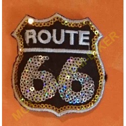 Patch, écusson route 66 strass