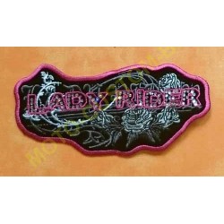 Patch, écusson lady rider roses