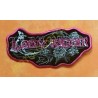 Patch, écusson lady rider roses strass