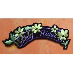 Patch, écusson lady rider fleurs