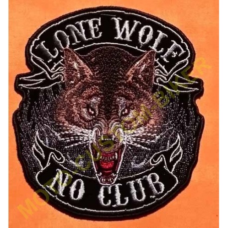 Patch, écusson lone wolf no club