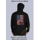 Sweat capuche avec zip american flag