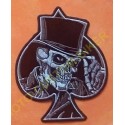 Patch, écusson top hat skull