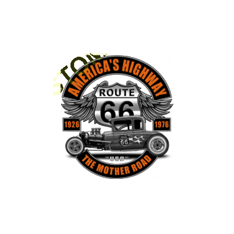 Sweat capuche avec zip hot rod route 66