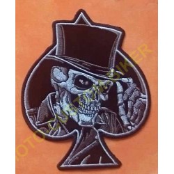 Patch, écusson top hat skull, grand model