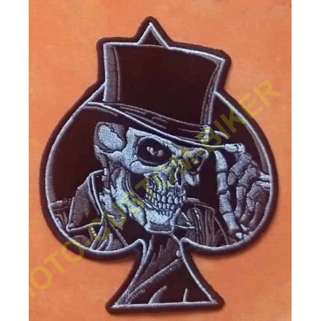 Patch, écusson top hat skull