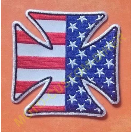 Patch, écusson Iron Cross American Flag