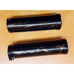 Poignées De Guidon Moto à Franges En Cuir PU - Universelles 22/25 Mm, Style Cruiser Chopper Bobber