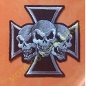 Patch, écusson croix de malte 3 têtes