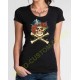 T shirt femme skull and roses.