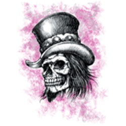 T shirt femme skull top hat