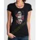 T shirt femme three skulls