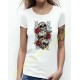 T shirt femme three skulls