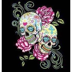 T shirt femme two skulls
