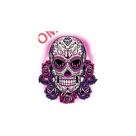 T shirt femme pink sugar skull