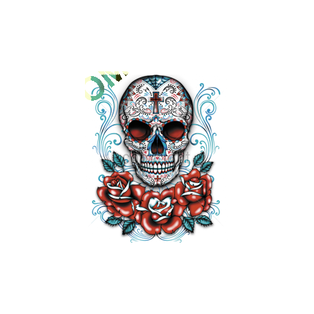 T shirt femme sugar skull cross