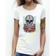 T shirt femme sugar skull cross