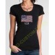 T shirt femme strass us flag