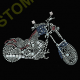 T shirt femme strass motorcycle choppers