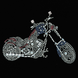 T shirt femme strass motorcycle choppers