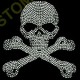 T shirt femme strass skull